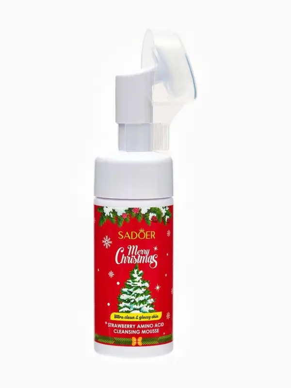 Новогодняя пенка для умывания Sadoer, клубника, 120 мл Новогодняя пенка для умывания Sadoer, клубника, 120 мл