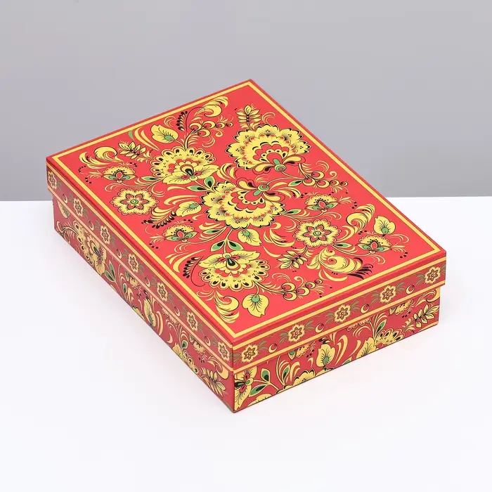 Коробка картонная без окна «Роспись», 21×15×7 см Коробка картонная без окна «Роспись», 21×15×7 см