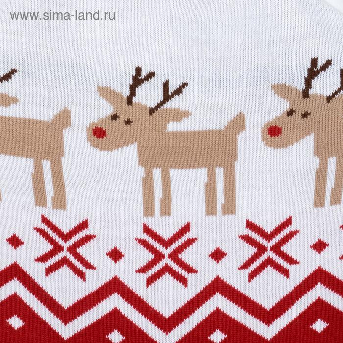 Комбинезон вязаный Крошка Я «Оленята», рост 74 см