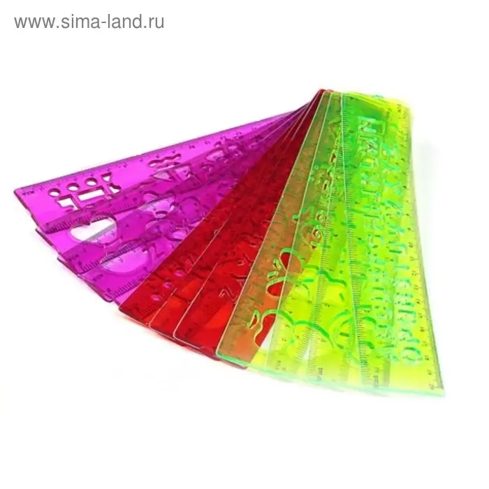 Линейка с трафаретом Calligrata 20 см, гибкая, силикон, МИКС Линейка с трафаретом Calligrata 20 см, гибкая, силикон, МИКС