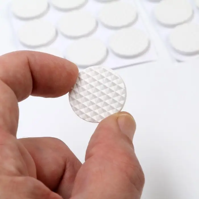 Накладка мебельная круглая ТУНДРА, d=25 мм, 18 шт., полимерная, белая