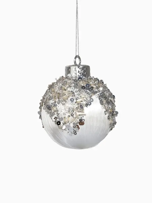 Набор шаров пластик d-8 см, 9 шт Набор шаров пластик d-8 см, 9 шт "Оллин" нежность, серебро