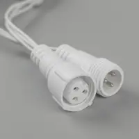 Гирлянда &laquo;Бахрома&raquo; 3&times;0.6 м, IP44, УМС, белая нить, 160 SMD-LED, свечение мульти, 220 В