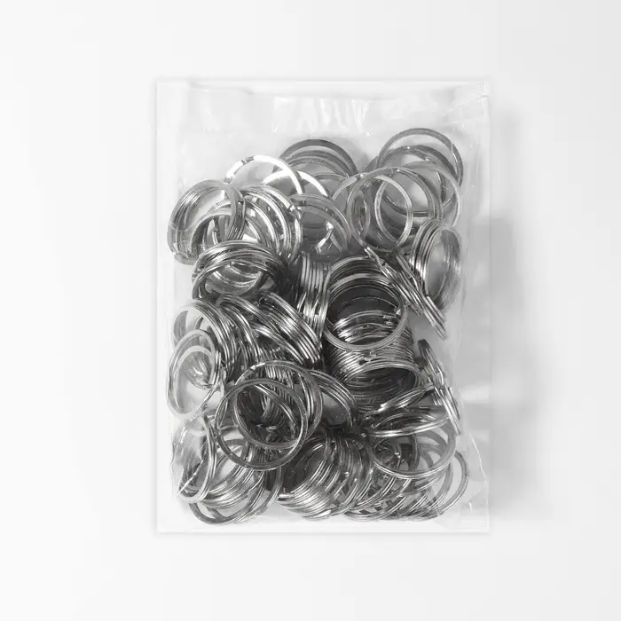 Кольцо для брелока d30мм набор 100 шт плоское металл серебряный Кольцо для брелока d30мм набор 100 шт плоское металл серебряный