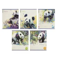 Тетрадь 24 листа в линейку ErichKrause Flower Panda, 60 г/м&sup2;, обложка мелованный картон, МИКС