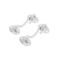 Крючок ветровой LOCKLAND KV001, L=75 мм, нержа, цвет белый, 2 шт