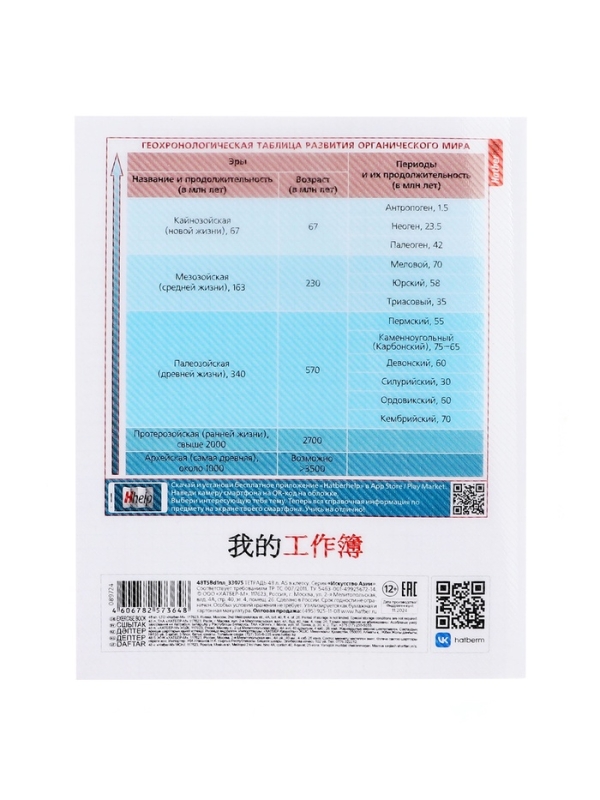 Тетрадь 48 листов в клетку «Искусство Азии» БИОЛОГИЯ, пластиковая обложка с печатью, тиснение фольгой, с интерактивным справочником, блок офс... Тетрадь 48 листов в клетку «Искусство Азии» БИОЛОГИЯ, пластиковая обложка с печатью, тиснение фольгой, с интерактивным справочником, блок офс...
