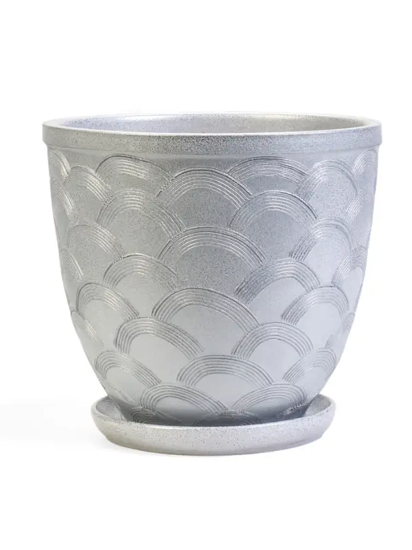 Горшок цветочный с поддоном 7,5 л, керамика  Горшок цветочный с поддоном 7,5 л, керамика "Узор" (М)