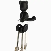 Крючок мебельный CAPPIO BEAR, двухрожковый, цвет черный