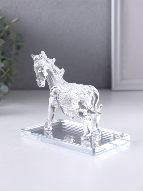 Сувенир стекло Сувенир стекло "Скачущий конь" 9,5х5,8х10 см