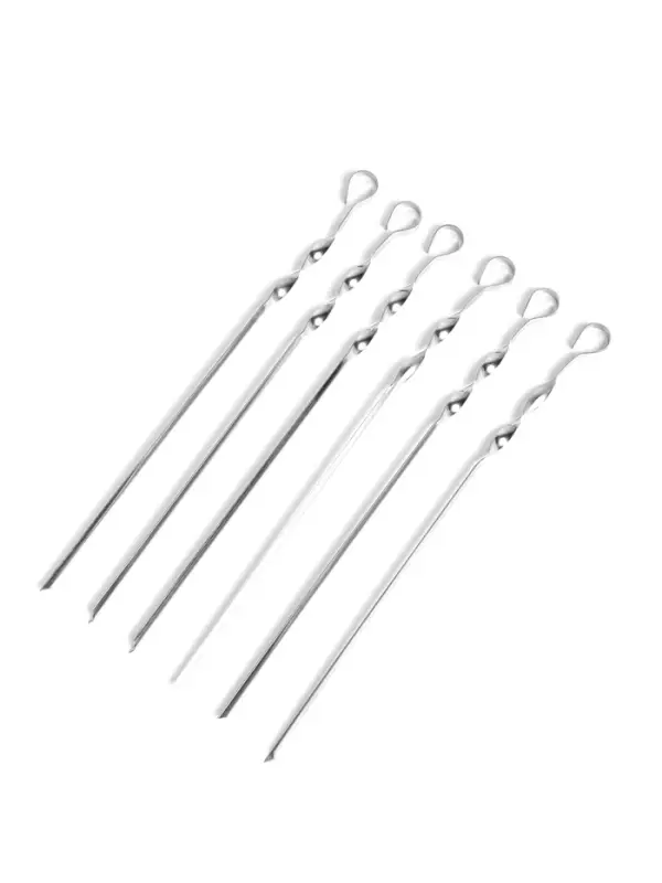 Набор угловых шампуров, 6 шт., 41&times;1 см, толщина 1 мм, нержавеющая сталь