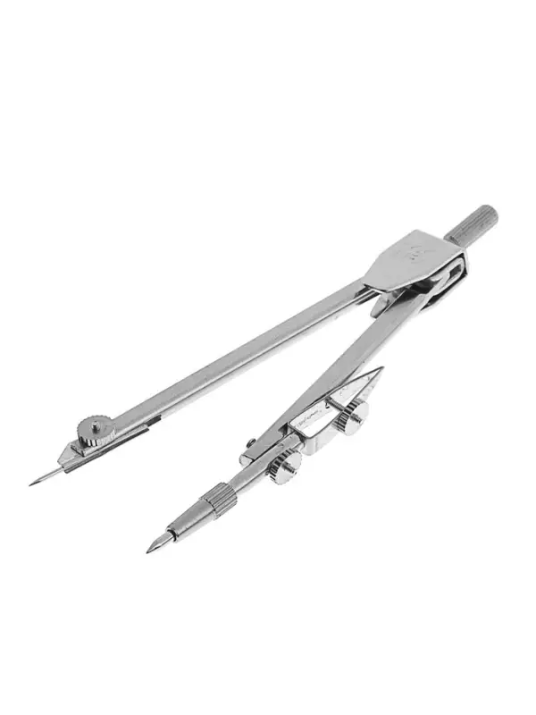 Циркуль металлический Calligrata, 110 мм, с грифелями, в пластиковом пенале