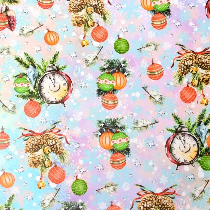 Бумага упаковочная глянцевая «Новогодний подарок», 70×100 см