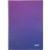 Бизнес-тетрадь А4 96л Attache Градиент Фиолет клетка, 65г, греб, УФ-лак