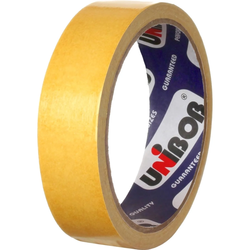 Клейкая лента двухсторонняя  UNIBOB 25мм х 10м (полипропилен)