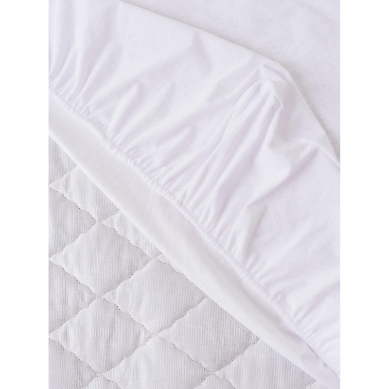 Наматрасник Luscan 90х200, махра, водонепроницаемый, чехольный, белый