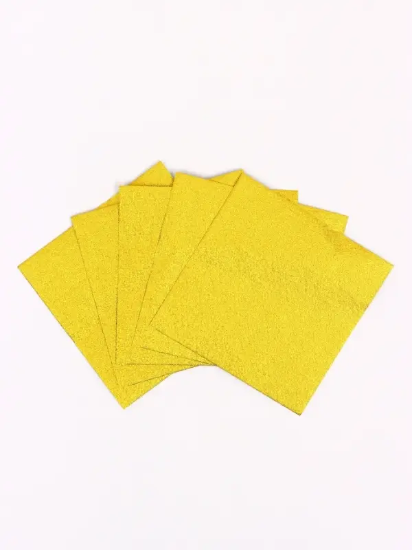 Фольга для конфет 10&times;10 см 100 шт., лимонное золото, фактура №1