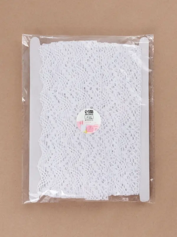 Кружево вязаное, 32 мм &times; 10 &plusmn; 1 м, цвет белый