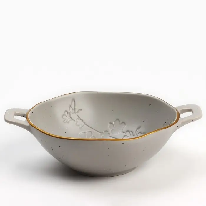 Тарелка суповая керамическая &laquo;Сканди&raquo;, 21&times;15&times;5.8 см, 400 мл, ручная работа