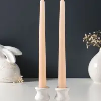 Набор свечей античных 25 см, 2 шт., 58 г, 7 ч, слоновая кость