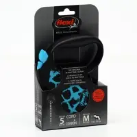 Рулетка Flexi Safari M, 5 м, трос, до 20 кг, голубой жираф (blue Giraffe)