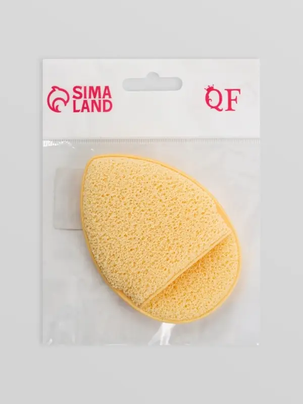 Спонж для умывания &laquo;Капелька&raquo;, 9&times;6 см, с карманом, МИКС