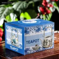 Чайник керамический заварочный &laquo;Иероглифы&raquo;, 600 мл, с металлическим ситом