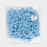 Тесьма декоративная с помпонами, 25 &plusmn; 5 мм, 9.1 &plusmn; 0.5 м, цвет голубой