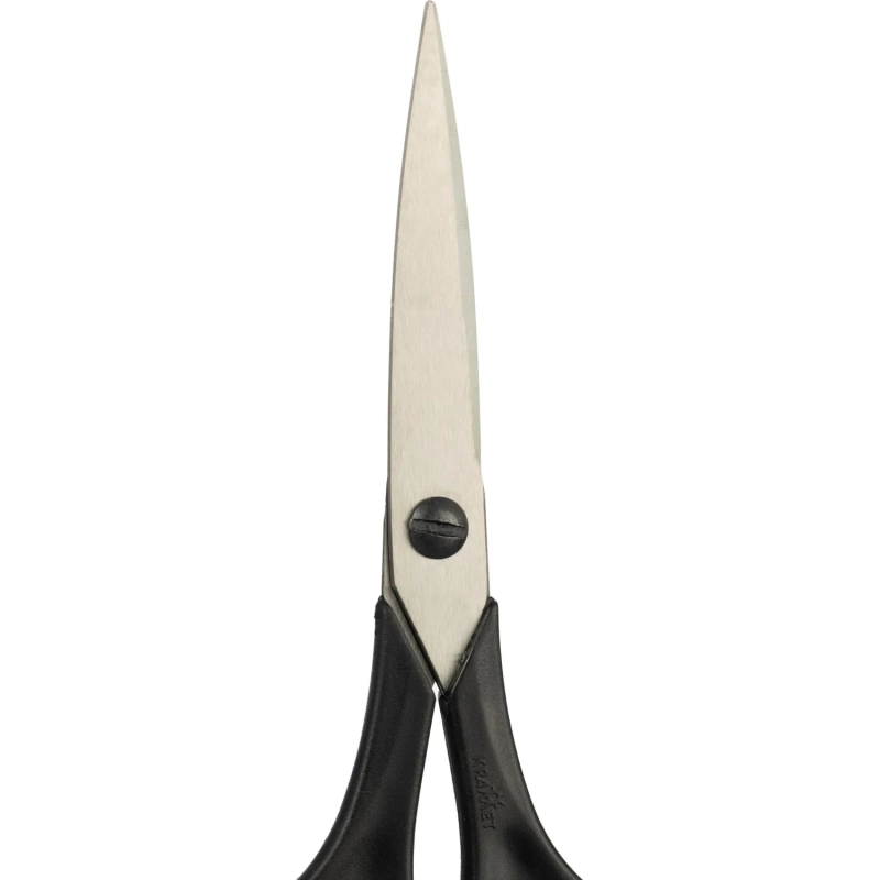 Ножницы Крамет 160мм Soft touch с симметричными ручками, черные Н-088