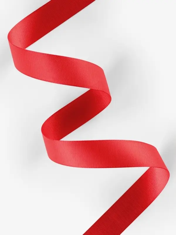 Лента репсовая, 25 мм, 23&plusmn;1 м, тёмно-красная №33