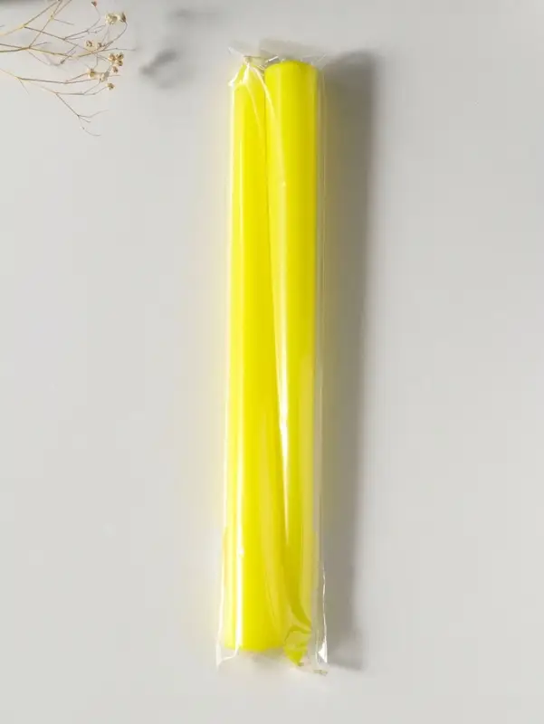 Набор свечей античных 25 см, 2 шт., 58 г, 7 ч, жёлтый