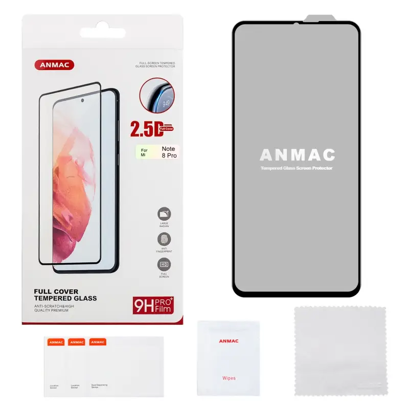 Защитное стекло Xiaomi Redmi Note 8 Pro Full Cover ANMAC Арт. 1137364