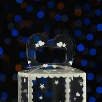 Складная прозрачная коробка из PVC, для упаковки подарков, «Сердце», 12×7×7 см