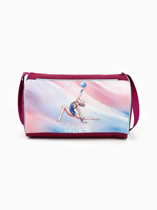 Сумка спортивная Russian sport, 40&times;24&times;21, отдел на молнии, розовая