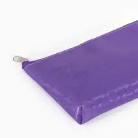 Косметичка - пенал на молнии, маленькая, с буквами, фиолетовая
