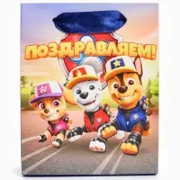 Пакет подарочный детский &laquo;Поздравляем&raquo;, 12&times;15&times;5.5 см