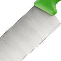 Нож поварской лез 300 мм  толщ 2 мм  3Cr13  зел пластиковая ручка