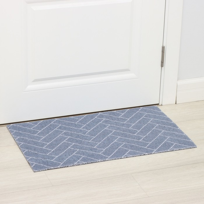 Коврик придверный грязезащитный Доляна «Лофт», 45×75 см, цвет серый Коврик придверный грязезащитный Доляна «Лофт», 45×75 см, цвет серый