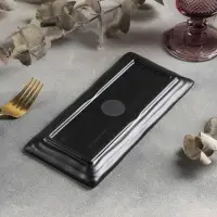 Блюдо &laquo;Чёрный Восток&raquo;, 21,2&times;10&times;1,5 см, цвет чёрный