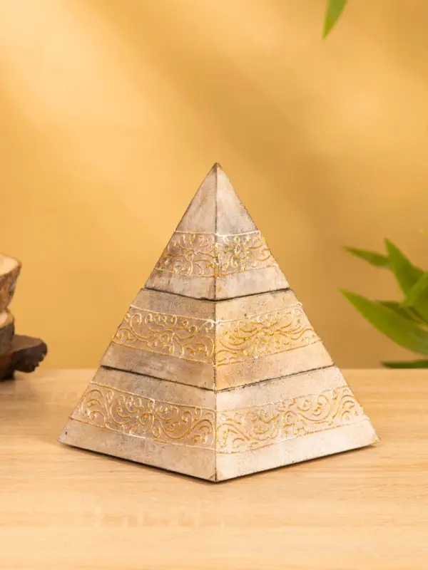 Шкатулка  Шкатулка "Пирамидка" 15х15х20 см, МДФ, цв. бежевый