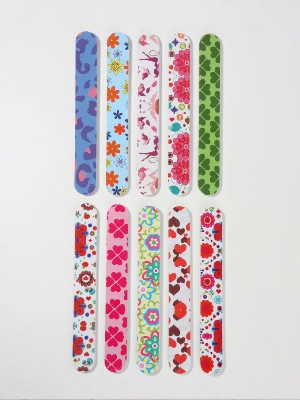 Пилка для ногтей, прямая, 180/180 грит, 15 см, фасовка 20 шт., МИКС