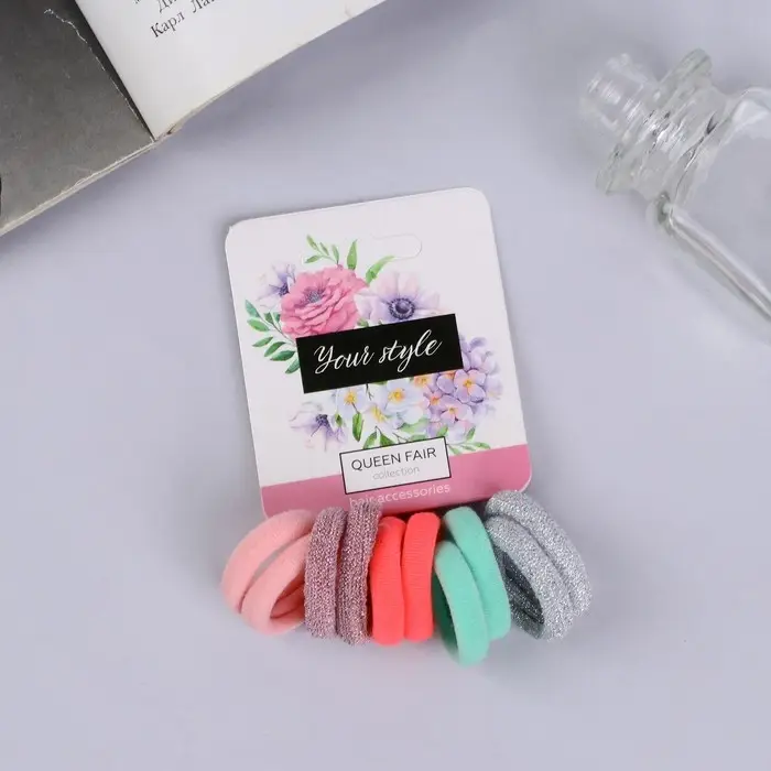 Резинка для волос Резинка для волос "Синди" (набор 10 шт) блеск насыщенность, 2,5 см