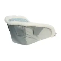 Сиденье для санок Nika Kids, универсальное, серое с сердечками