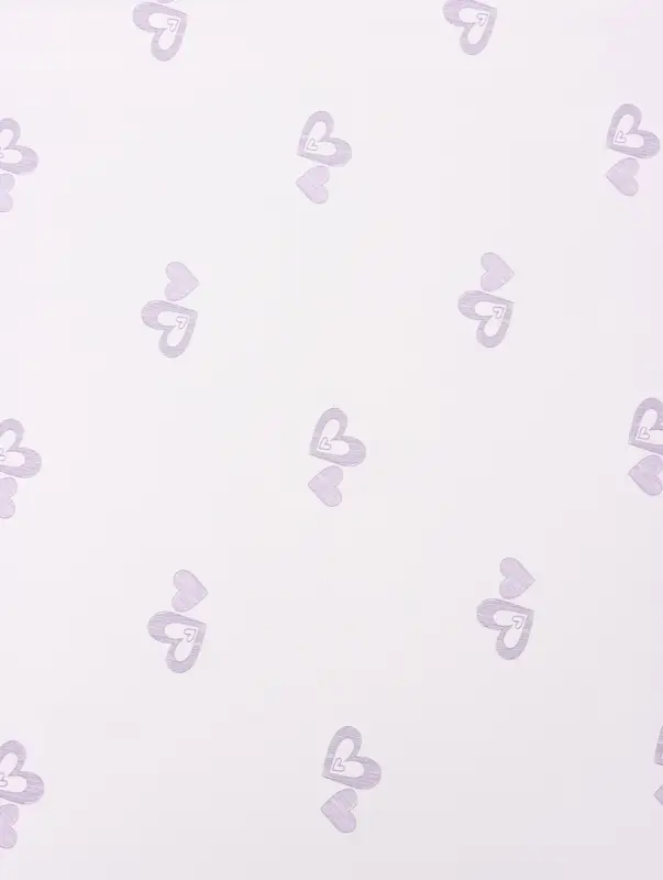 Пленка для цветов, &laquo;Двойные сердца&raquo;, нежная сирень, 57&times;57 см