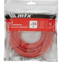 Леска для триммера армированная алюминием&nbsp;MTX квадрат 3,0 мм х 15 м (96891)