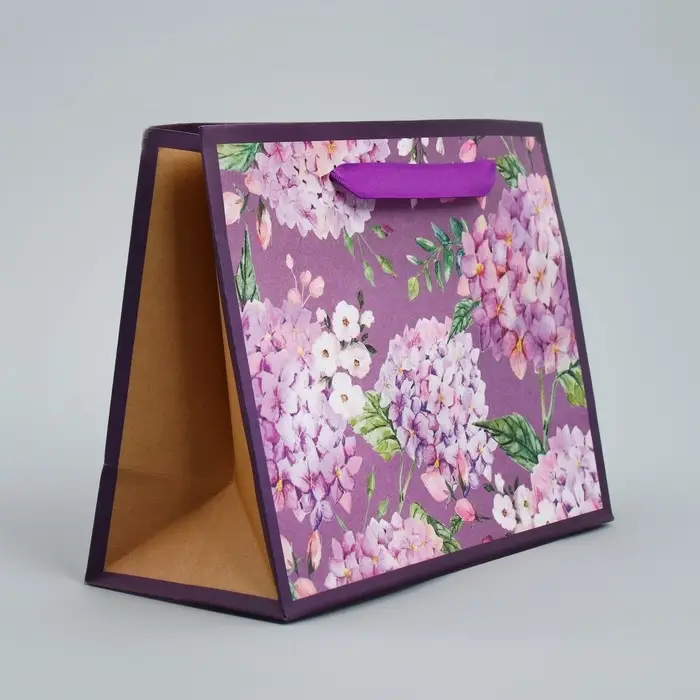 Пакет подарочный крафтовый, упаковка, «Самой лучшей», MS 23 х 18 х 10 см