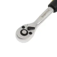 Вороток с трещоткой ТУНДРА, CrV, квадрат 1/4", 2К рукоятка, 72 зубца, 150 мм