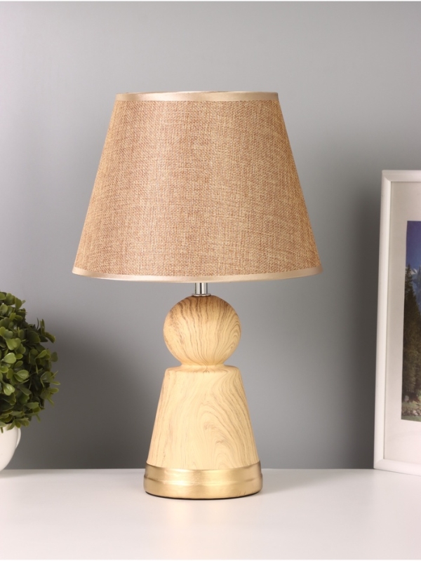 Лампа настольная Лампа настольная "Мудрость" 1х40Вт Е27 бежевый 25х25х39,5см МОДЕЛЬ: