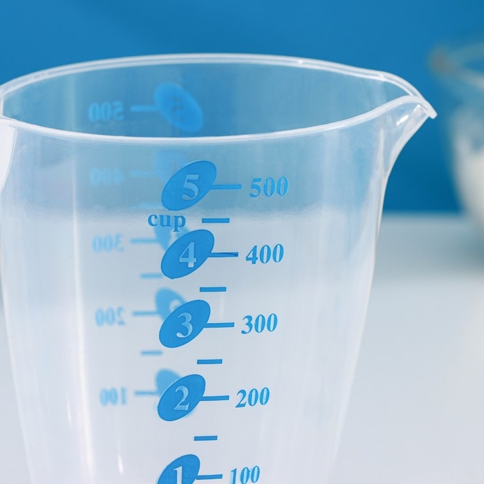Стакан мерный Доляна «Колор», 500 мл, 13×9×11,5 см, цвет МИКС Стакан мерный Доляна «Колор», 500 мл, 13×9×11,5 см, цвет МИКС