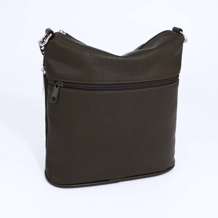 Сумка кросс-боди Janelli на молнии, наружный карман, цвет хаки Сумка кросс-боди Janelli на молнии, наружный карман, цвет хаки